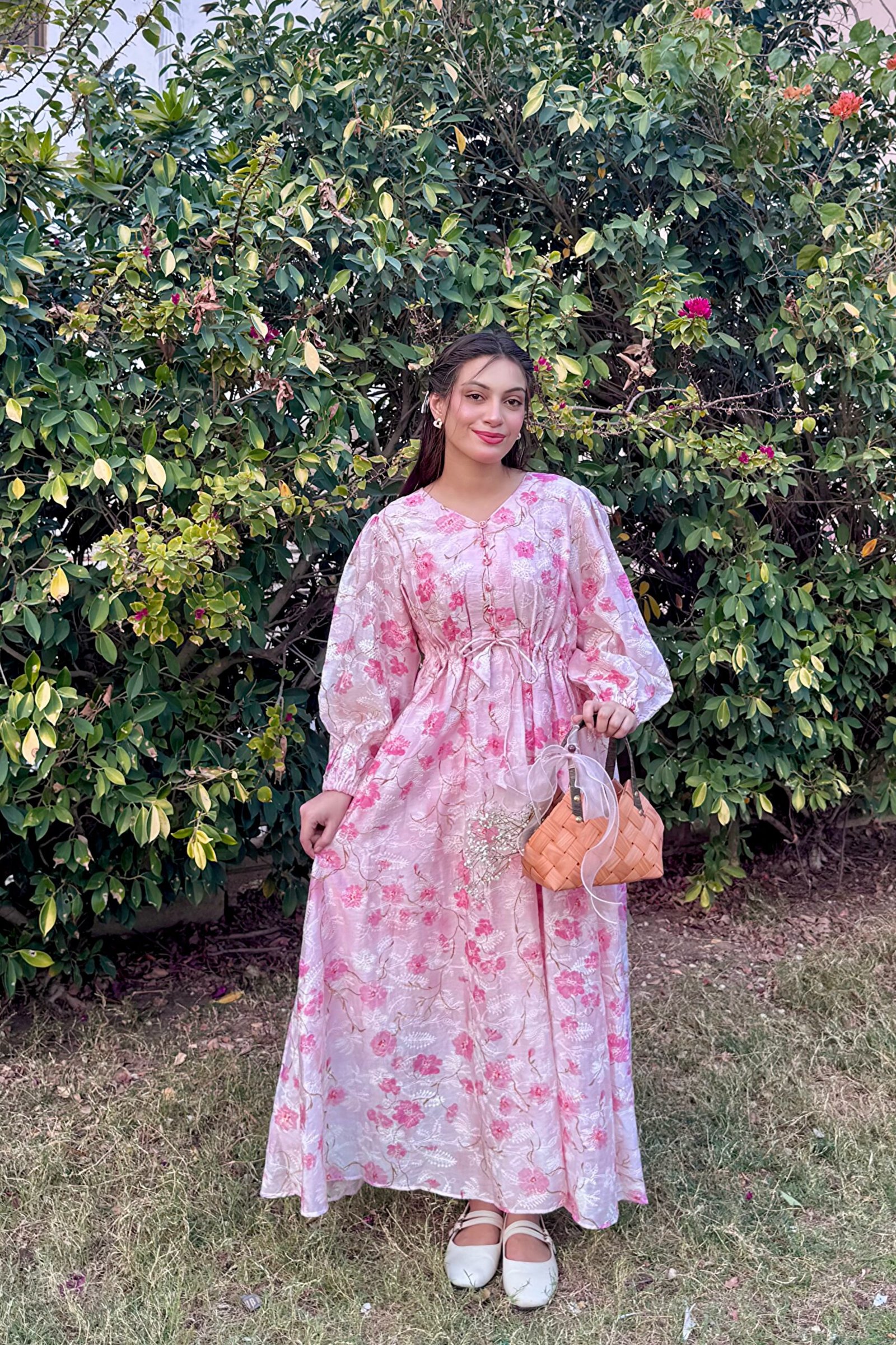 Blush Pink Floral frock - Image 7