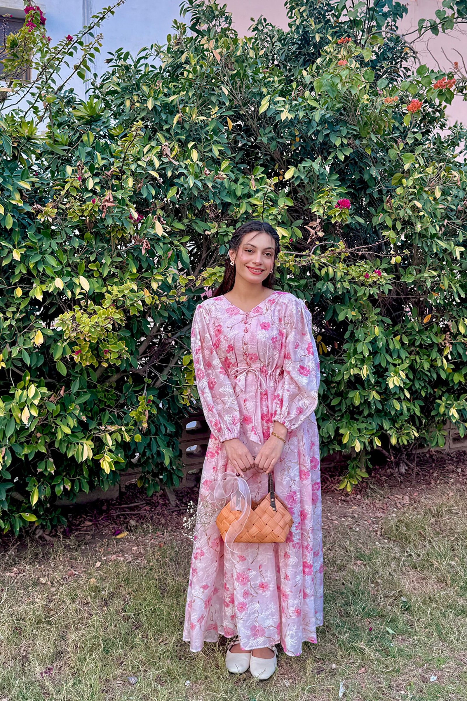 Blush Pink Floral frock - Image 6