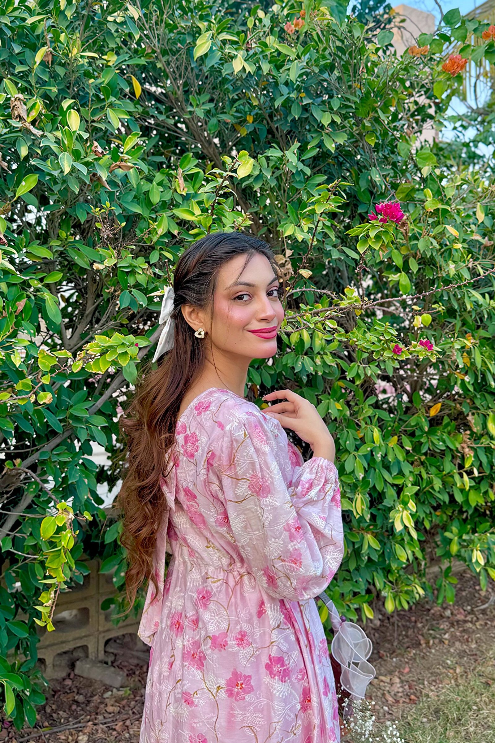 Blush Pink Floral frock - Image 4